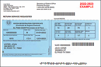 Votetexas Gov Your Voter Registration Card