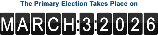 The election takes place on March 3, 2026