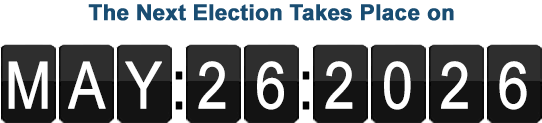 The election takes place on May 26, 2026