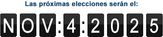 La elección  se llevará a cabo el 4 de novembre de 2025.