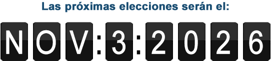 La elección  se llevará a cabo el 3 de noviembre de 2026. La votación anticipada ya está pasando ahorita.